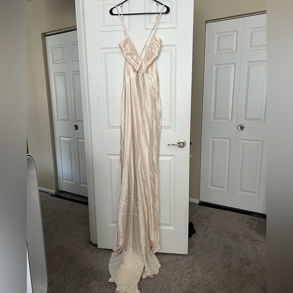 NWT Shona Joy La Lune Ruched Bodice Maxi Dress - Picture 7 of 11